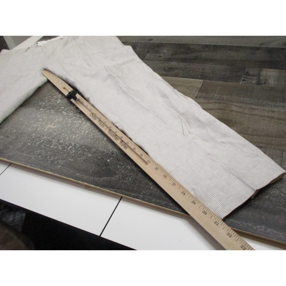 J Crew Thompson Pants Mens 36x32 Beige Tapered 100% Linen Dress Slacks Formal - Picture 13 of 16